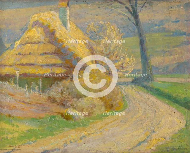 View near Slanec, 1900-1930s.  Creator: Ludovit Cordak.