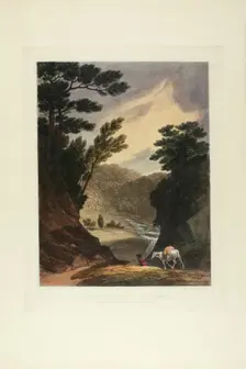 View Near the Schuylkill Falls, Pennsylvania, plate five of the first number of Picture..., 1819/21. Creator: John Hill