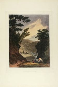View Near the Schuylkill Falls, Pennsylvania, plate five of the first number of Picture..., 1819/21. Creator: John Hill