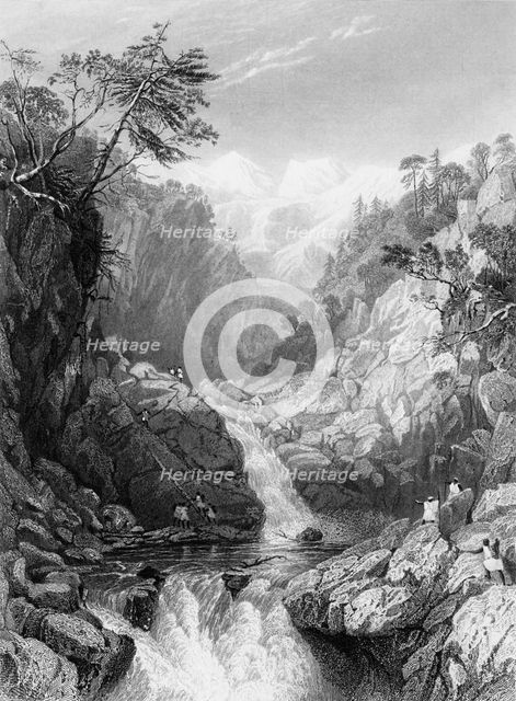 'View near the Source of the Jumna', 1838. Creator: George Francis White.