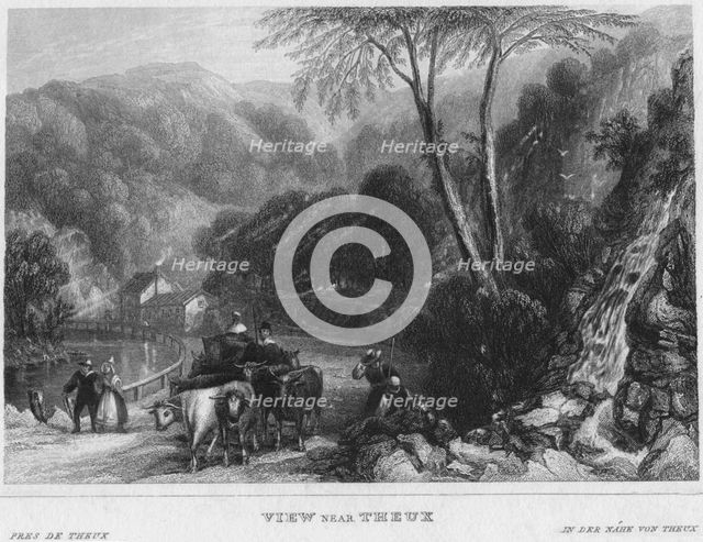 'View near Theux', 1850. Artist: Shury & Son.