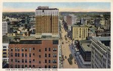 View north from the Carter Building, Houston, Texas, USA, 1918