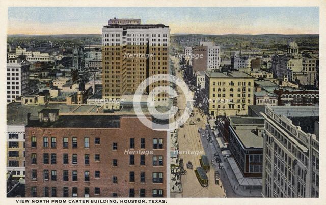 View north from the Carter Building, Houston, Texas, USA, 1918. Artist: Unknown