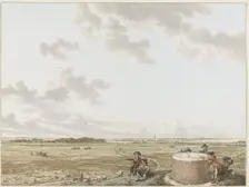 View of Table Mountain at Blaricum, with Craayloos Bosch on the left, c.1795. Creator: Jacob Cats