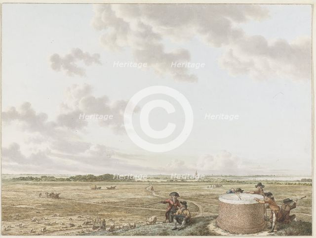 View of Table Mountain at Blaricum, with Craayloos' Bosch on the left, c.1795.  Creator: Jacob Cats.