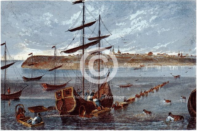 View of Taganrog, c. 1840. Artist: Anonymous  