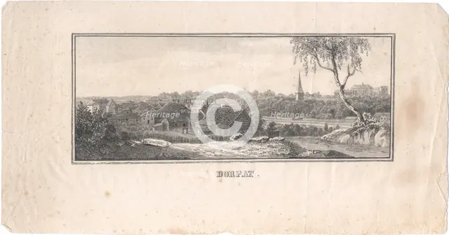 View of Tartu, 1800. Artist: Anonymous  