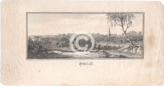 View of Tartu, 1800. Artist: Anonymous  