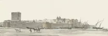 View of Taranto's fortifications, 1778. Creator: Louis Ducros
