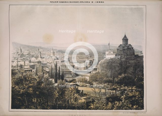 View of Tbilisi, 1850s. Creator: Timm, Wassili (George Wilhelm) (1820-1895).