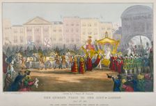 View of Temple Bar during Queen Victoria's visit to the City of London in 1837. Artist: W Clerk