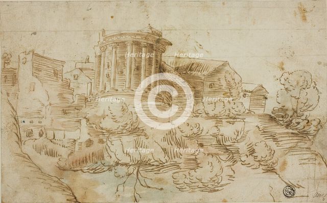 View of Temple of Vesta, Tivoli, n.d. Creator: Unknown.