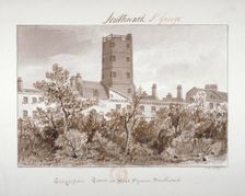 View of telegraphic tower in West Square, Southwark, London, 1827. Artist: John Chessell Buckler