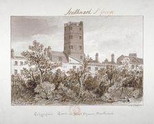 View of telegraphic tower in West Square, Southwark, London, 1827. Artist: John Chessell Buckler