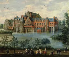 View of Tervuren Castle, c1621. Creators: Jan Brueghel the Elder, Jan Brueghel the Younger