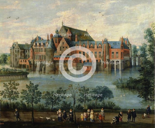 View of Tervuren Castle, c1621. Creators: Jan Brueghel the Elder, Jan Brueghel the Younger.