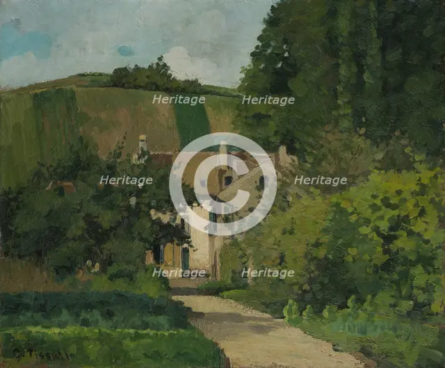 View of the Côte Saint-Denis, Pontoise, c1867. Creator: Camille Pissarro.