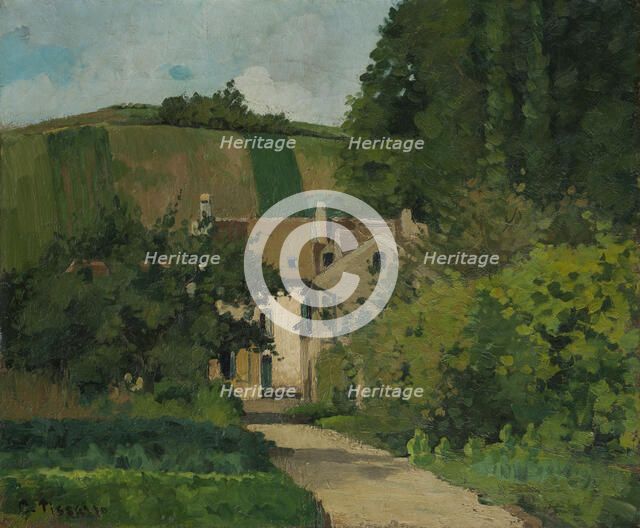 View of the Côte Saint-Denis, Pontoise, c1867. Creator: Camille Pissarro.