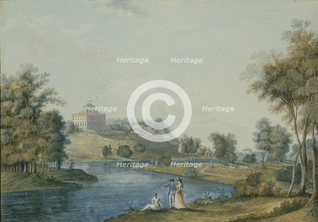 View of the country estate Sivoritsy, before 1792. Artist: Shchedrin, Semyon Fyodorovich (1745-1804)