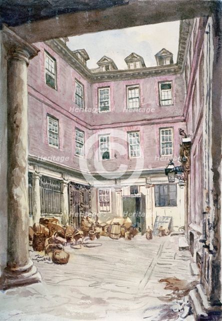 View of the courtyard of no 102 Leadenhall Street, City of London, 1875. Artist: John Phillipps Emslie