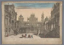 View of the courtyard of a structure, 1700-1799. Creator: Michele Marieschi