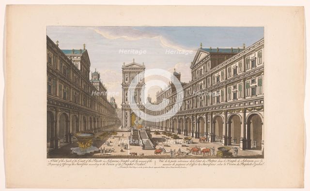 View of the courtyard of the Temple of Solomon, 1754-1755. Creator: Unknown.