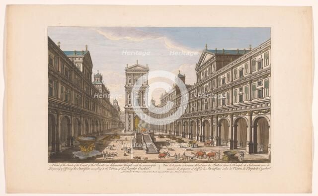 View of the courtyard of the Temple of Solomon, 1754-1755. Creator: Unknown.