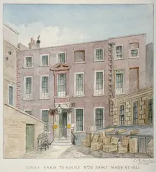 View of the courtyard at no 38 St Mary at Hill, City of London, 1871. Artist: Charles James Richardson