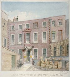 View of the courtyard at no 38 St Mary at Hill, City of London, 1871. Artist: Charles James Richardson