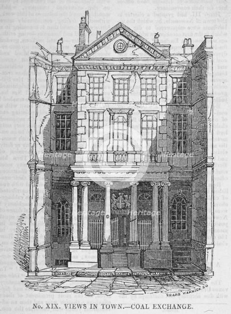 View of the Coal Exchange in Thames Street, City of London, 1810. Artist: Anon