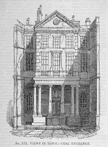 View of the Coal Exchange in Thames Street, City of London, 1810. Artist: Anon