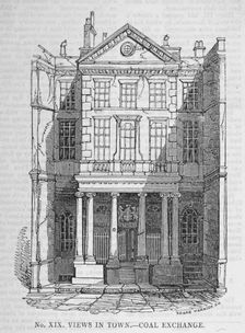 View of the Coal Exchange in Thames Street, City of London, 1810. Artist: Anon