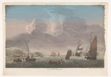 View of the coast of England with ships and boats on the water, 1745-1775. Creator: Anon