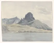 View of the coast of Pentedattilo on the other side of Capo Spartivento, 1778. Creator: Louis Ducros