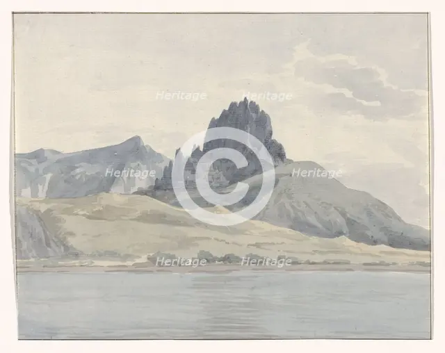 View of the coast of Pentedattilo on the other side of Capo Spartivento, 1778. Creator: Louis Ducros.