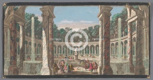 View of the Colonnade in the garden of Versailles, 1700-1799. Creators: Anon, Jacques Rigaud.