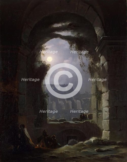 View of the Colosseum by Night, 1830. Creator: Franz Ludwig Catel.