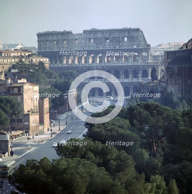 View of the Colosseum from the Victor Emmanuel II monument, 1st century. Artist: Unknown