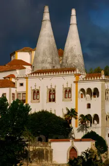 View of the conical chimneys, National Palace (Palacio da Vila), Sintra, Portugal, 2008. Creator: Unknown