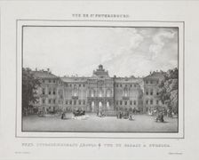 View of the Constantine Palace in Strelna near St. Petersburg, 1833