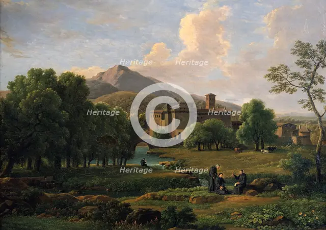 View of the Convent of Grotta Ferrata, near Rome, 1844. Artist: Jean Joseph Xavier Bidauld