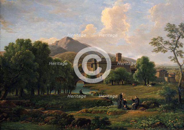 View of the Convent of Grotta Ferrata, near Rome, 1844. Artist: Jean Joseph Xavier Bidauld