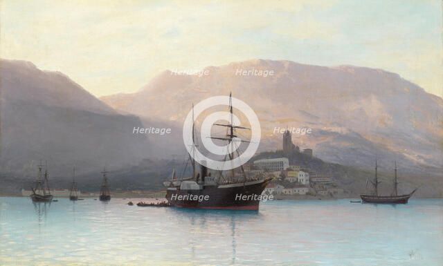 View of the Cathedral of Saint John Chrysostom in Yalta, 1886.