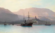 View of the Cathedral of Saint John Chrysostom in Yalta, 1886