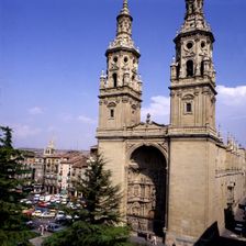 View of the Cathedral of Santa Maria la Redonda in Logrono