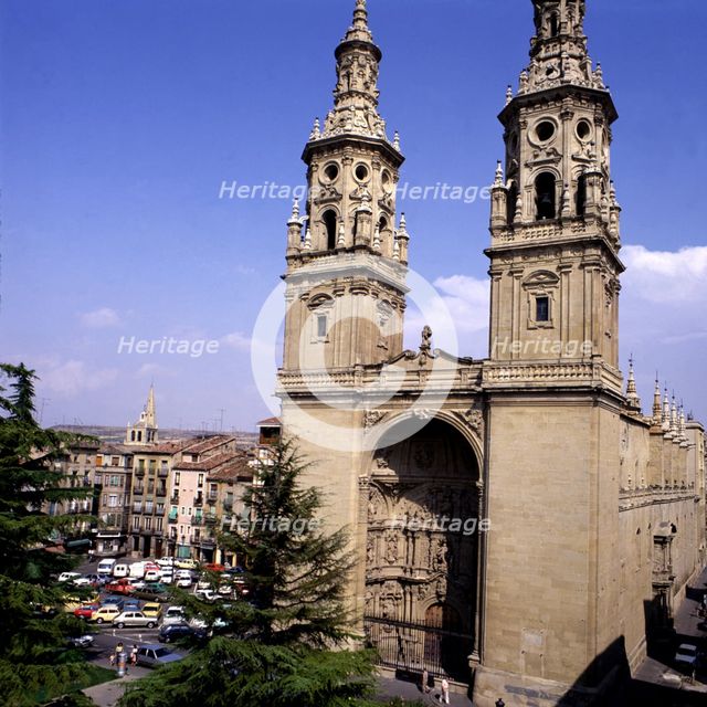 View of the Cathedral of Santa Maria la Redonda in Logrono.