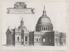 View of the Cathedral Church of St. Paul's, London, Plate 8 from: A Catalogue of t..., 1726 or 1749. Creator: Jacob Schijnvoet
