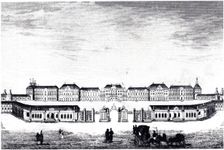 View of the Catherine Palace in Tsarskoye Selo, c. 1840. Artist: Anonymous