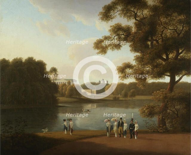 View of the Cameron Gallery in Tsarskoye Selo, 1815. Artist: Martynov, Andrei Yefimovich (1768-1826)