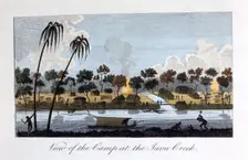 View of the Camp at the Java Creek 1813. Artist: John Gabriel Stedman